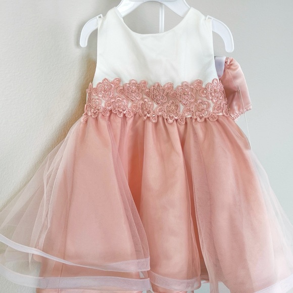 Rare Editions Other - RARE EDITIONS || Toddler pink peach special occasion dress 18 mo - NWT